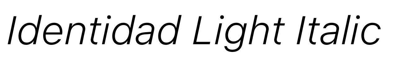 Identidad Light Italic